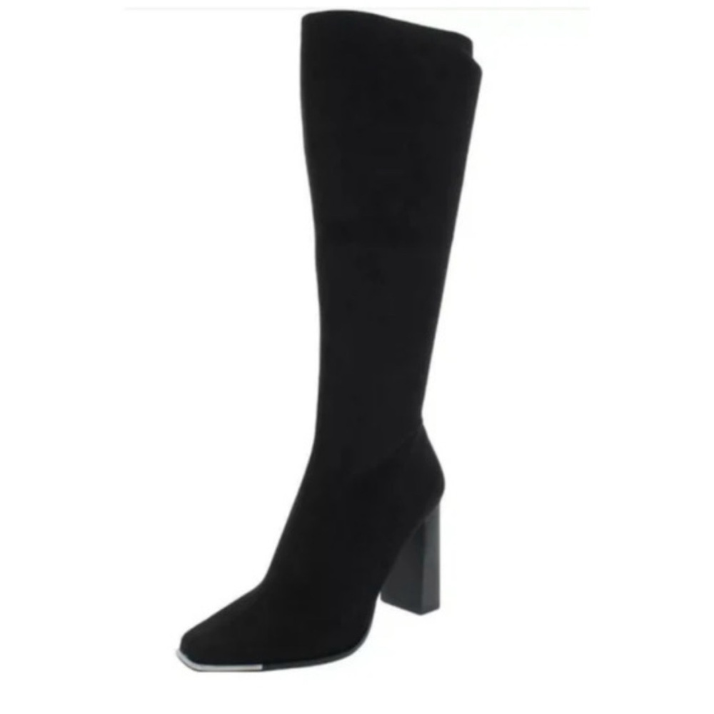 Steve Madden Black Knee-High Block Heel Boots